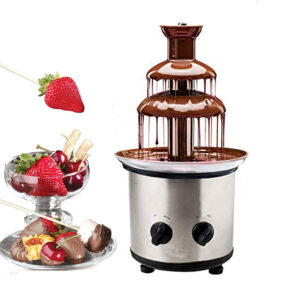 Fuente De Chocolate En Acero Inoxidable 3 Niveles Fondue