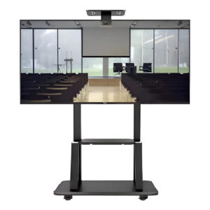 Soporte Tv 32-70 Articulado Giratorio Pedestal Ruedas 50kg