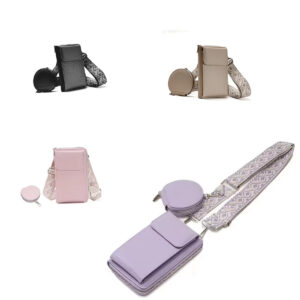Bolso Manos Libres Para Celular Con Correa Tejida + Monedero